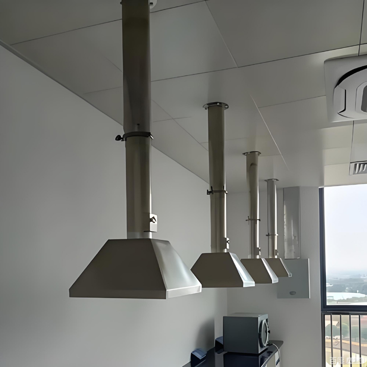 laboratory canopy hood in stainless steel